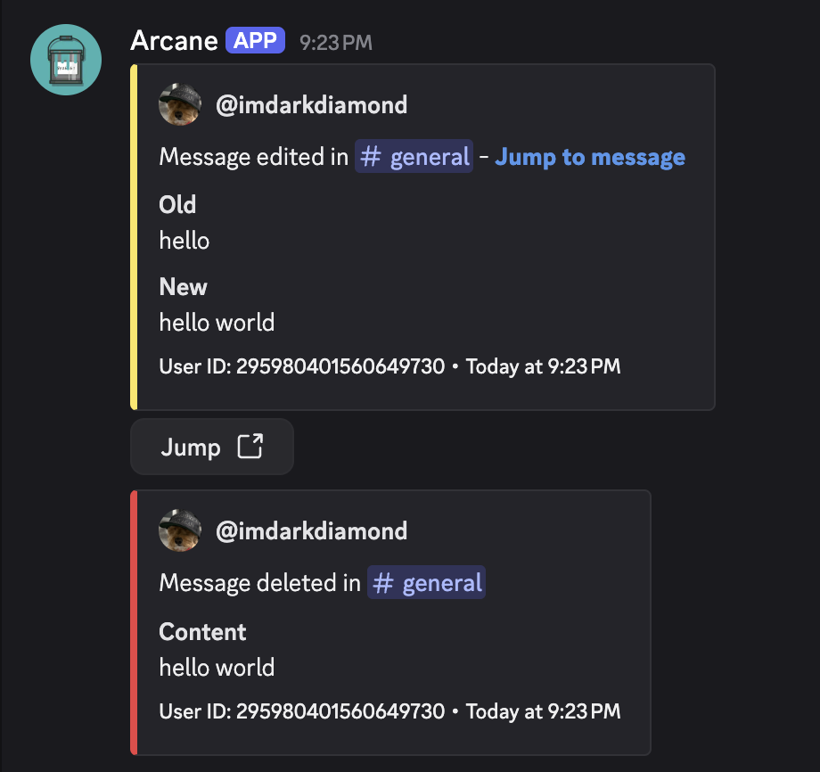Message logs