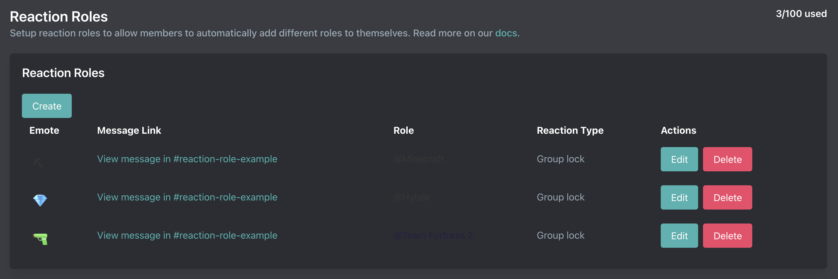 Reaction Roles