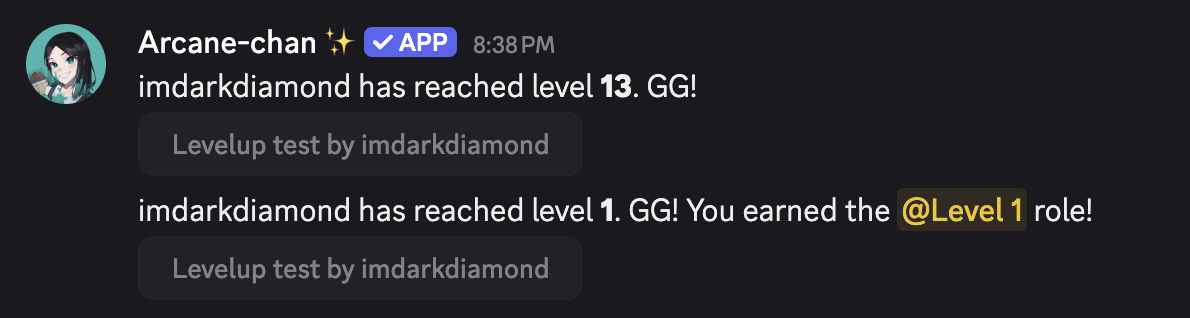 Levelup test