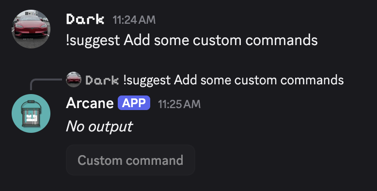 Suggest command example