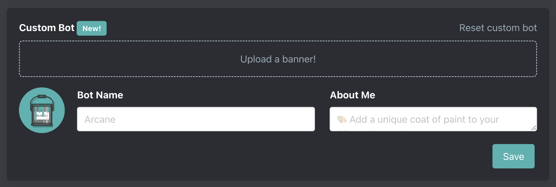Custom Bot Settings